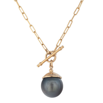 Tahitian Pearl & Toggle Necklace