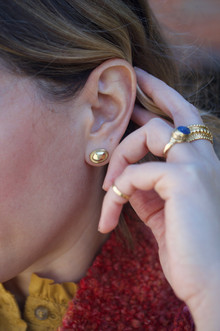 Domed Stud Earrings