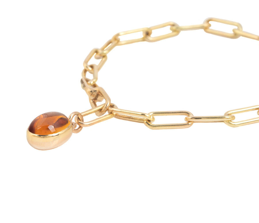 Cup Charm Bracelet with Citrine