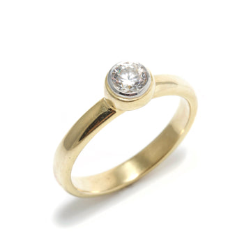 Simple Bezel Set Diamond Ring