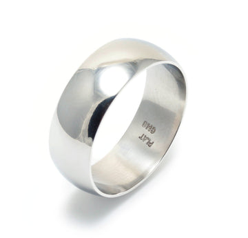 Wide Platinum Wedding Ring