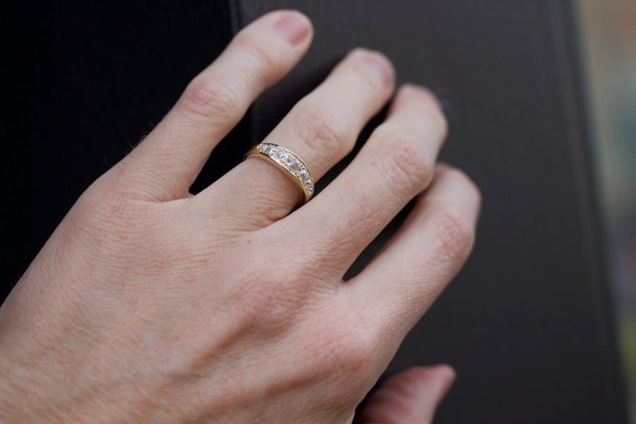 Bead Set Wedding or Anniversary Ring