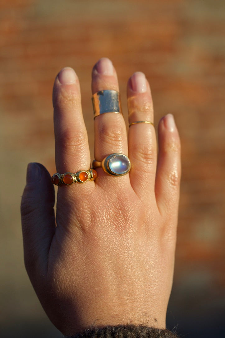 Rainbow Moonstone Ring