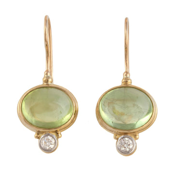 Peridot & Diamond Earrings