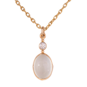 Cat’s Eye Moonstone Pendant with Diamond