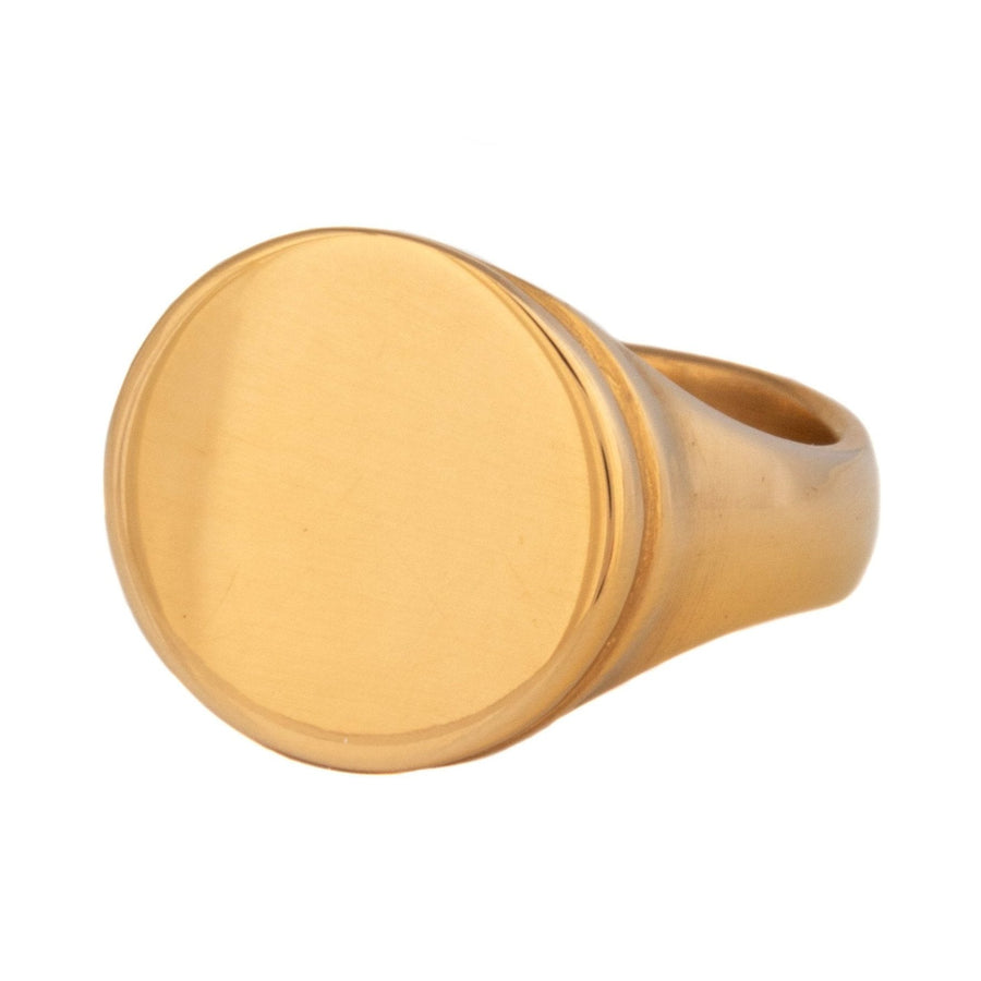 Circular Signet Ring in 22K Gold