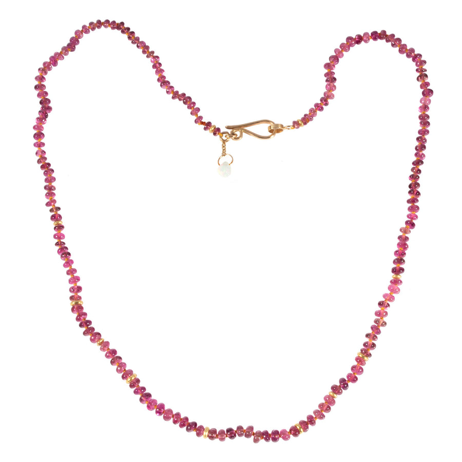 Pink Tourmaline & High Karat Gold Necklace