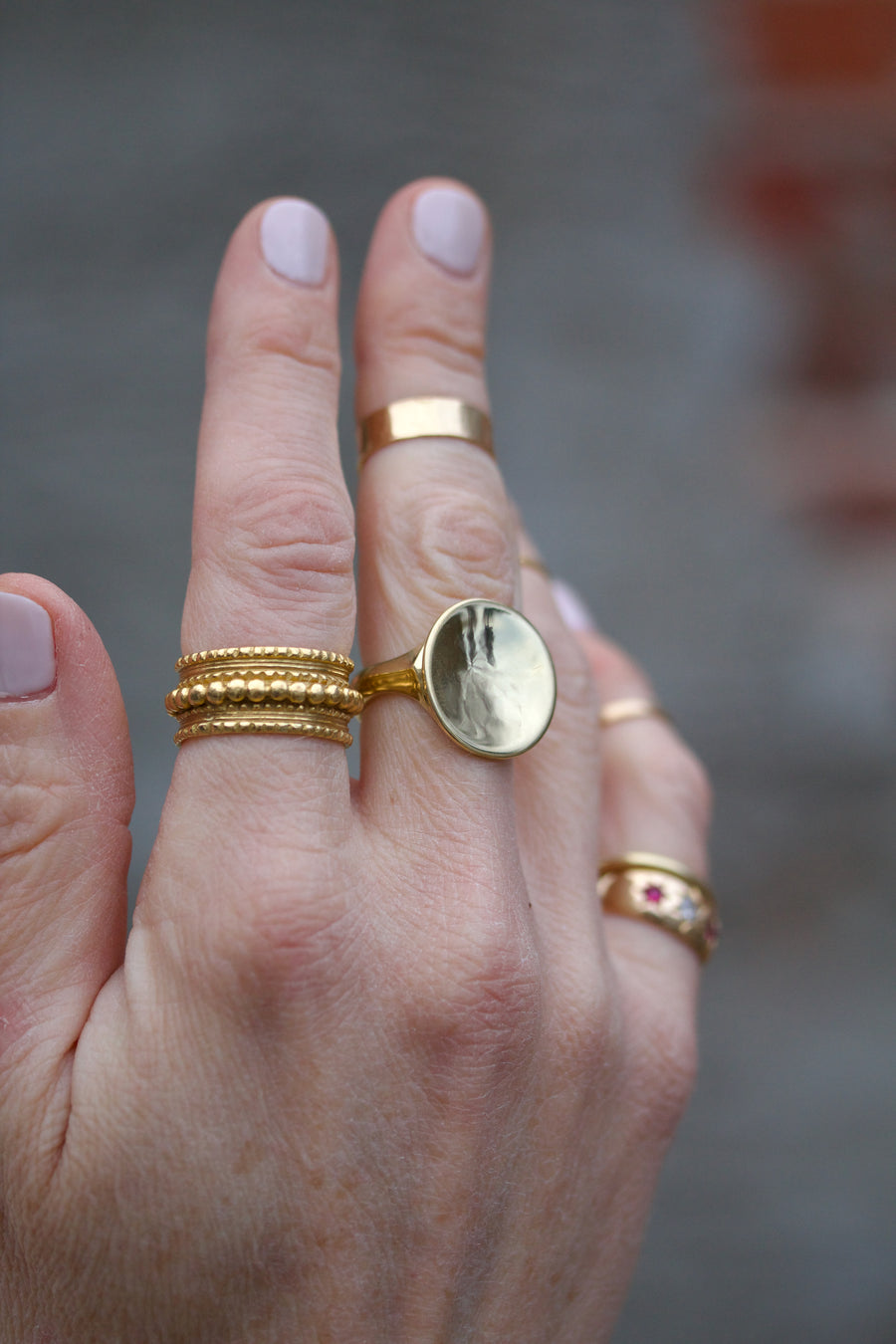 Signet Ring with a Concave Face