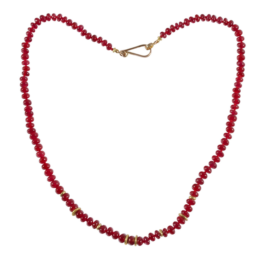 Ruby & High Karat Gold Necklace