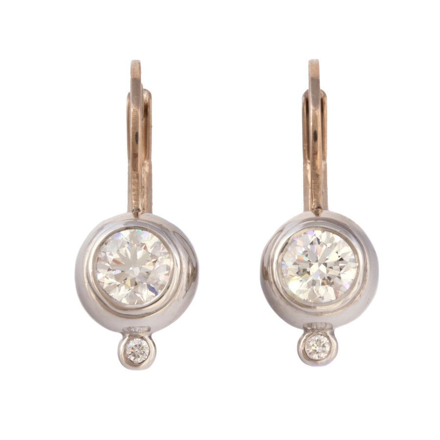 Round Brilliant Drop Earrings