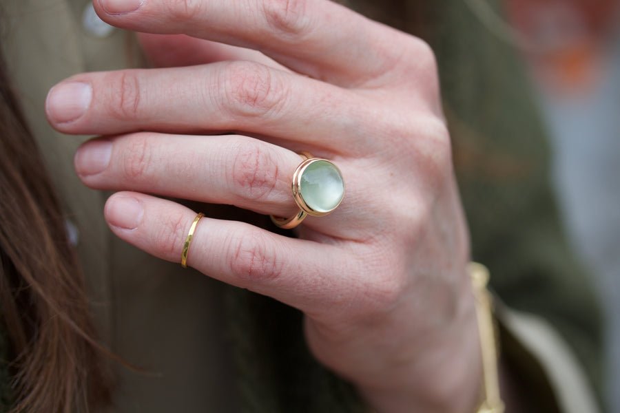 Green Moonstone Ring