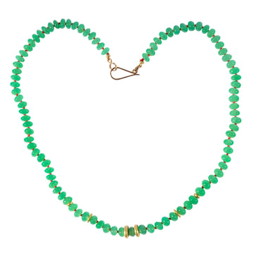 Chrysoprase & High Karat Gold Necklace