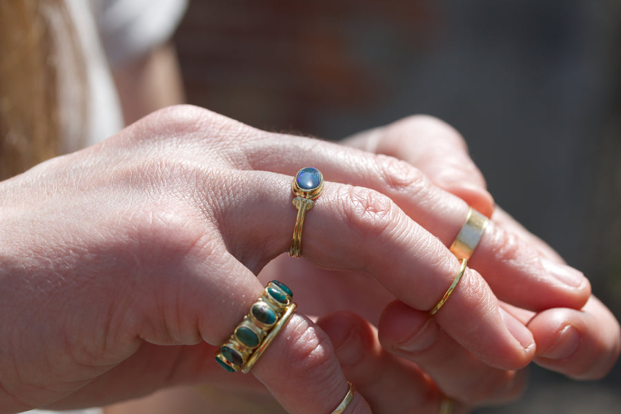 Black Opal Ring