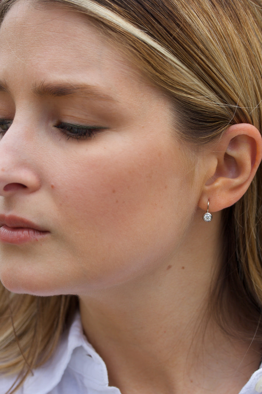 Round Brilliant Drop Earrings