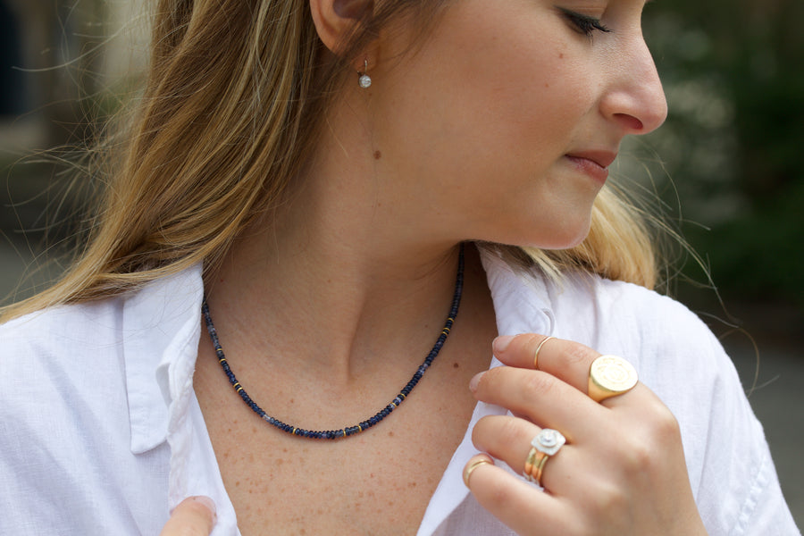 Ombre Denim Blues Necklace