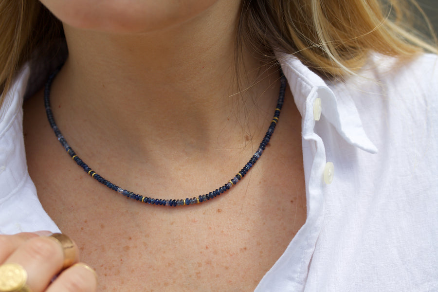 Ombre Denim Blues Necklace