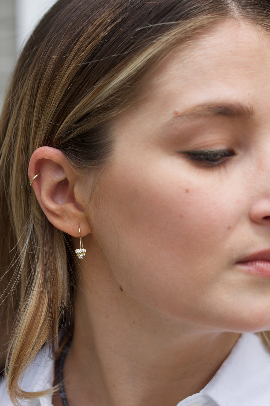 Triple Diamond Earrings