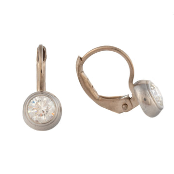 Round Brilliant Drop Earrings