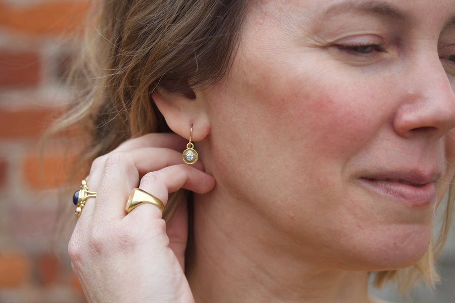 Medallion Style Diamond Earring Dangles