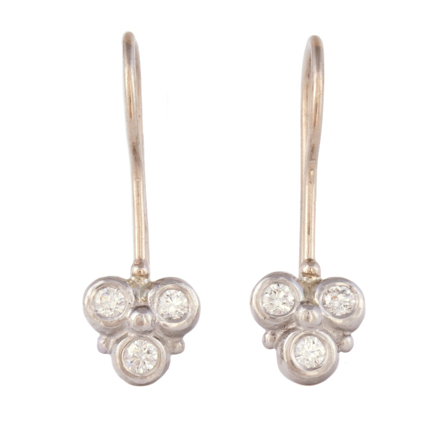 Triple Diamond Drop Earrings