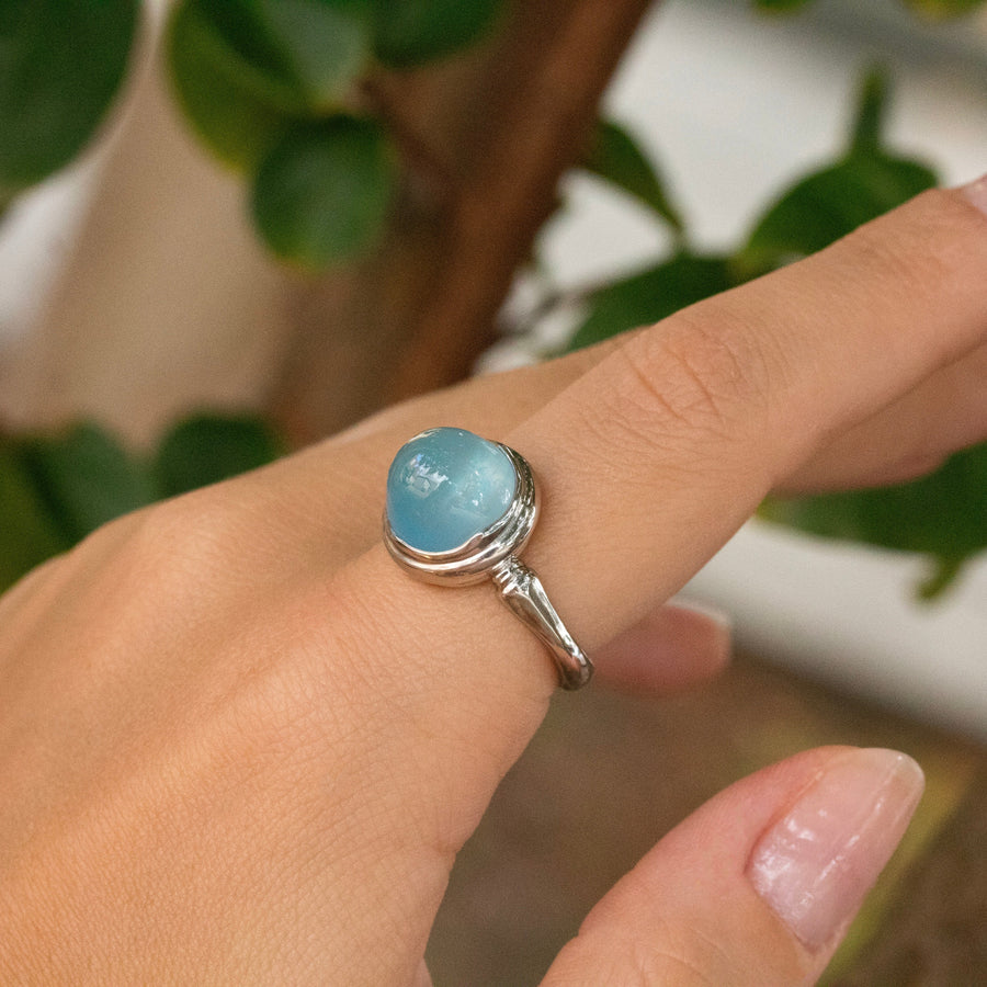 Platinum Aquamarine Ring