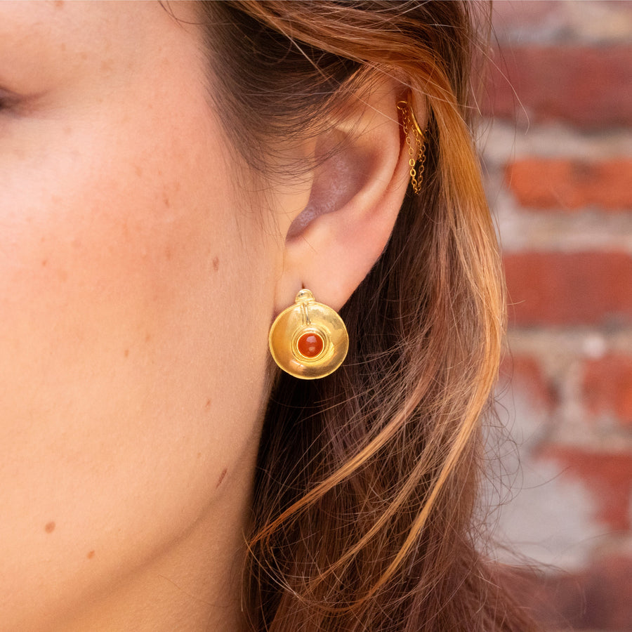 Carnelian Stud Earrings