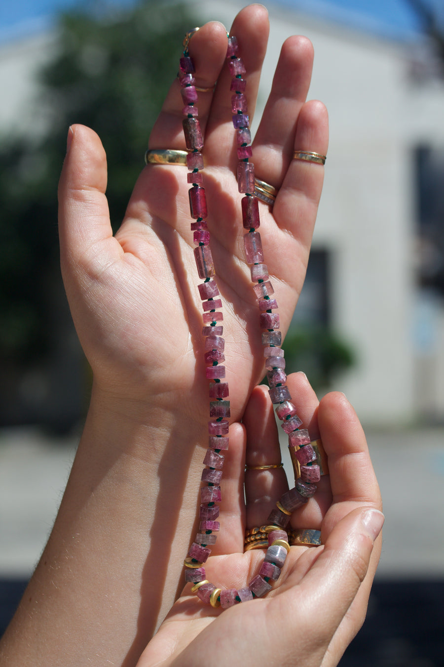 Tourmaline & High Karat Gold Necklace