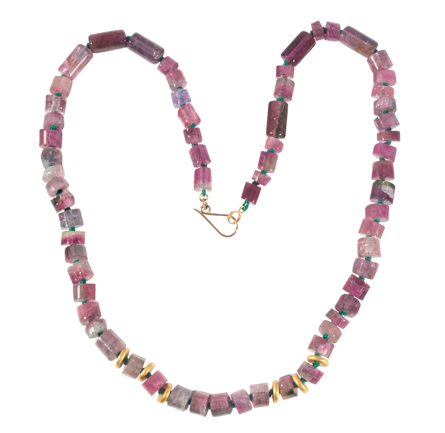 Tourmaline & High Karat Gold Necklace