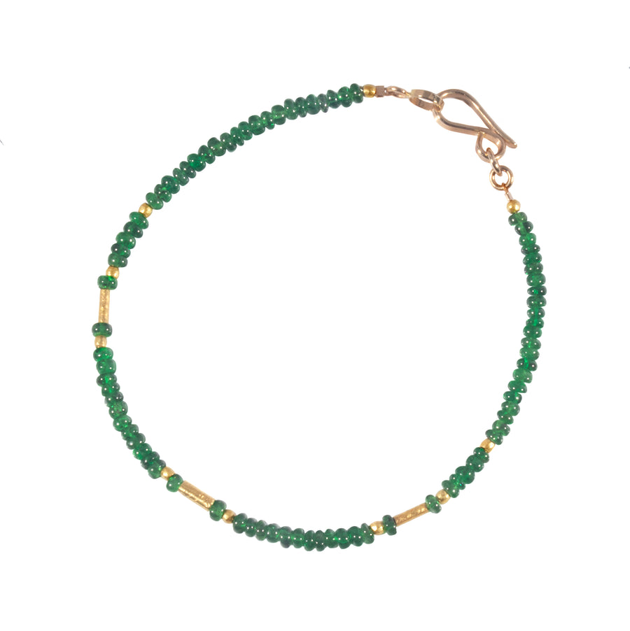 Emerald & High Karat Gold Bracelet