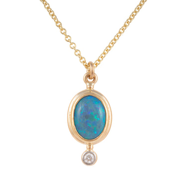 Opal & Diamond Pendant