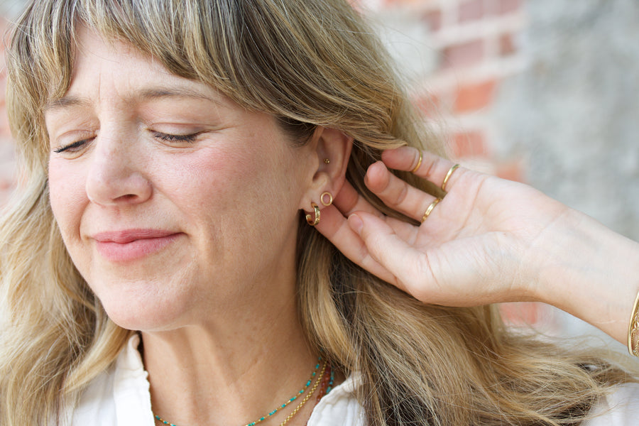 Hammered Hoop Earrings