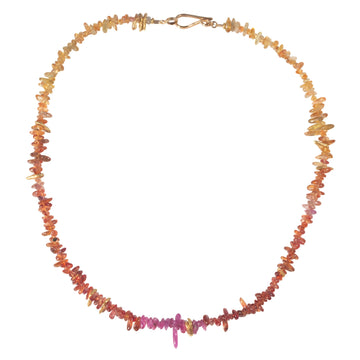 Sunset Sapphire Fringe Necklace