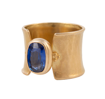 Cushion Cut Sapphire Ring