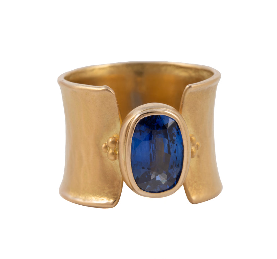 Cushion Cut Sapphire Ring