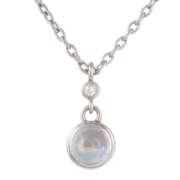 Moonstone & Diamond Pendant