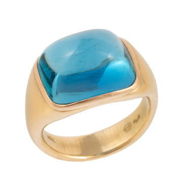 Cabochon Cut Aquamarine Ring