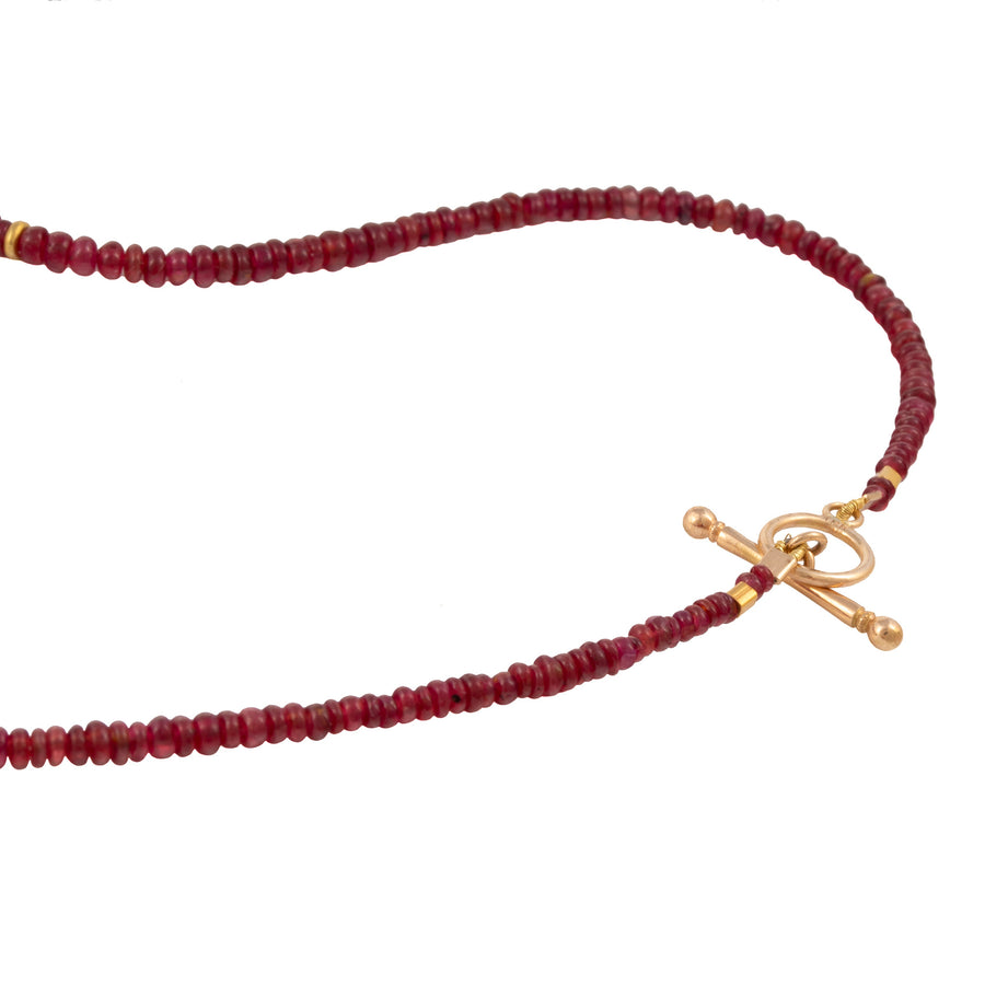 Ruby & High Karat Gold Necklace
