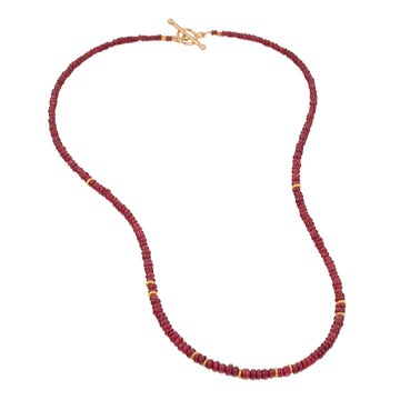 Ruby & High Karat Gold Necklace