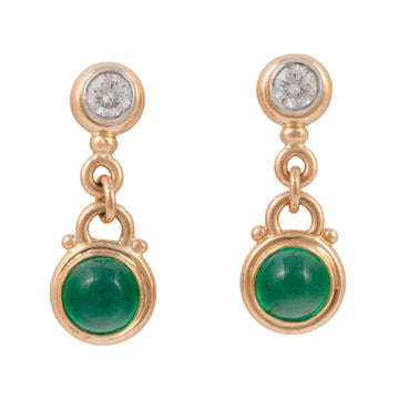 Diamond & Emerald Earrings