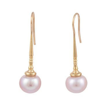 Freshwater Pearl Button Earrings