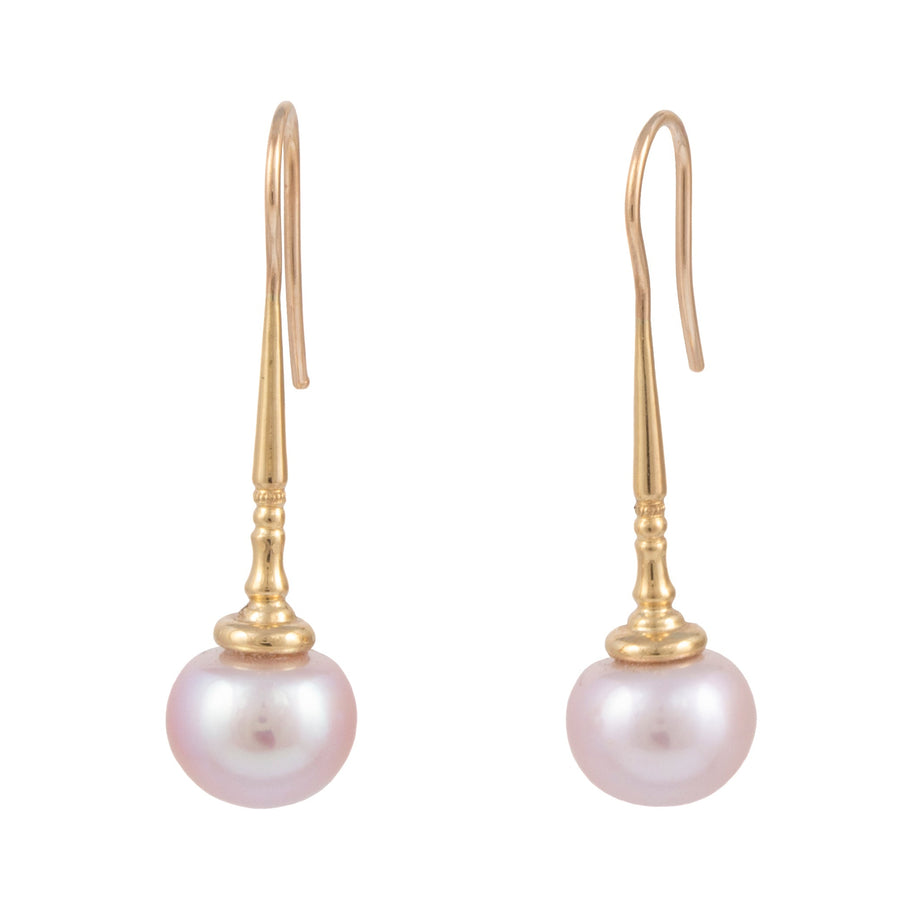 Freshwater Pearl Button Earrings