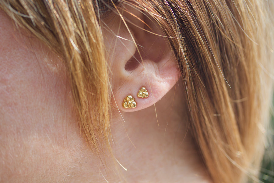 Tiny Trio Bead Earrings