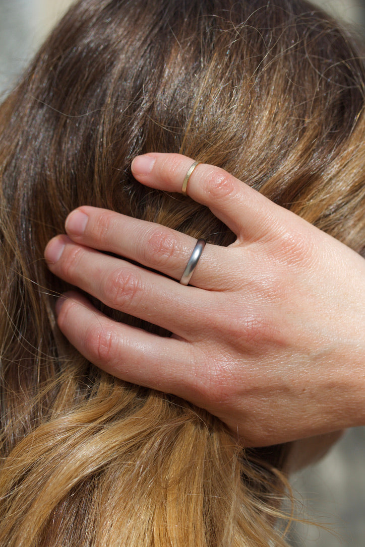 Matte Finish Platinum Wedding Ring – Caleb Meyer Studio