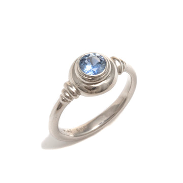 Platinum Ring with Sapphire