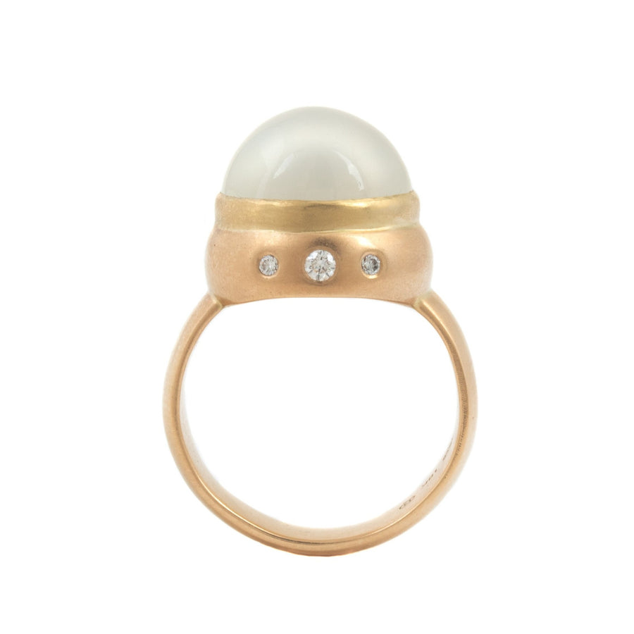 Cat’s Eye Moonstone Ring with Diamonds