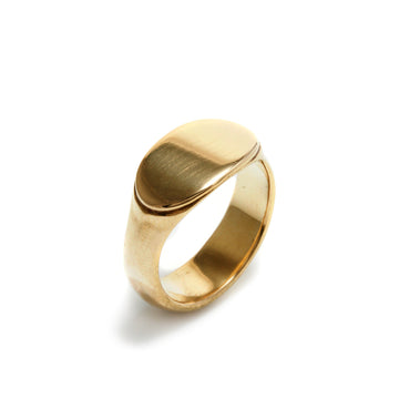 Small Elongated Oval Signet Ring