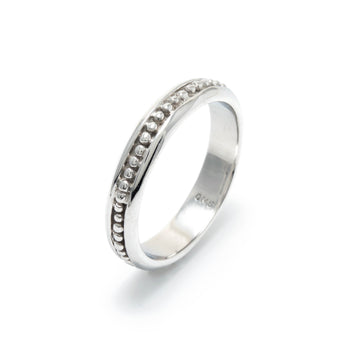 Platinum Beaded Wedding Ring