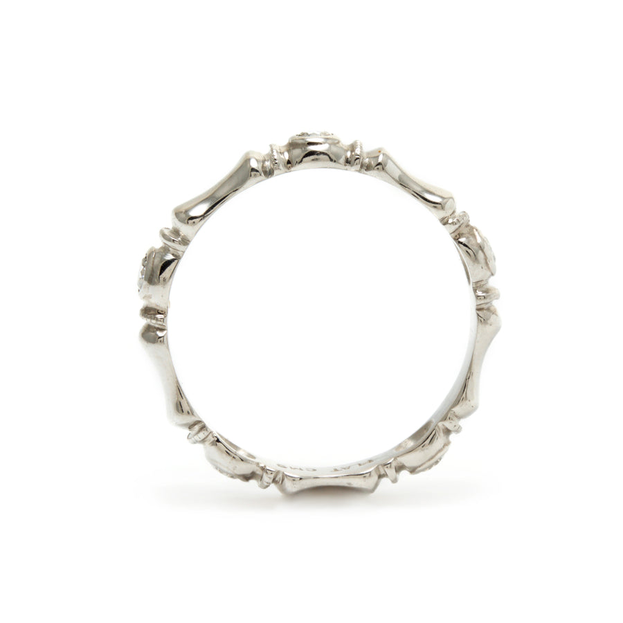 Platinum Bamboo Five Diamond Band