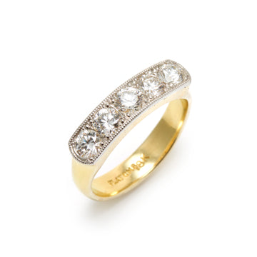Bead Set Diamond Anniversary Ring