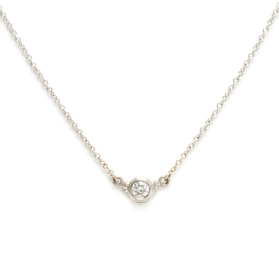 Double Hung Diamond Necklace in Platinum